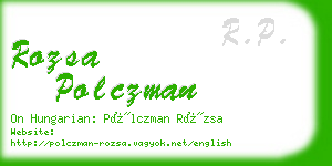 rozsa polczman business card